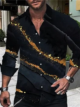 Jesenske muške Havajski Svakodnevne Majice s po cijeloj površini 2022, Branded Ulica Muška odjeća, Kardigan, Kvalitetna Majica dugi rukav