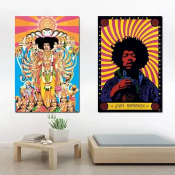 Jimmy Hendrix uživo na Pozornici Platnu Art Poster i Zidni Umjetnička Slika s po cijeloj površini Moderan Obiteljski Dekor za spavaću sobu Plakati
