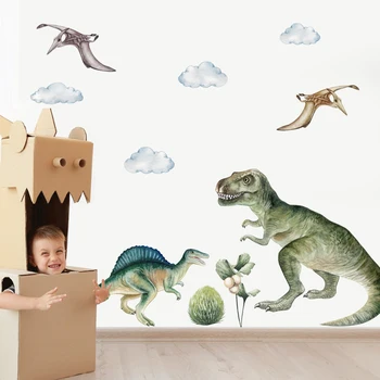 Jure play Razdoblje Predator Тираннозавр Dinosaur Dječje Naljepnica Na Zidu Akvarel Piling i Naljepnice Za Zid Dječak Unutrašnjosti Prostorije Kućnog tekstila