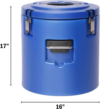 Kanta za grijanje hrane, kapaciteta 30 l od nehrđajućeg čelika sa Debelim slojem, gusta brtvom (plava)