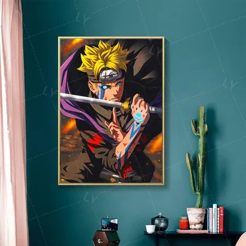 Klasični japanski Anime Naruto Lik Боруто Platnu Plakat Manga Zid Art Print Slikarstvo Dnevni boravak Home Dekor Poklon