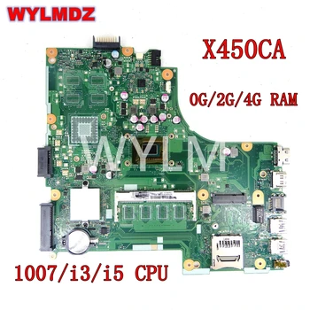 Koristi se X450CA 1007/i3/i5 Procesor 0G/2G Ram-a, Matična ploča za laptop Asus X450CC X450C A450C Y481C X450CA Matična ploča laptopa