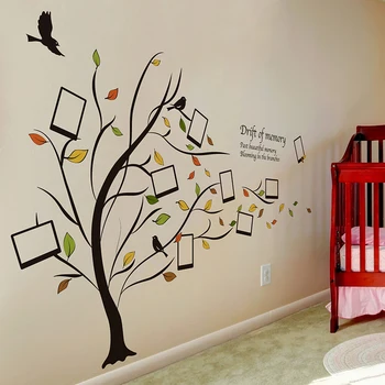 Kreativni Okvir drvo naljepnice za zid, PVC Materijal Umjetnička Okvir Naljepnice Za Zid Za Dnevni boravak Kabineta Uređenje Doma Freske