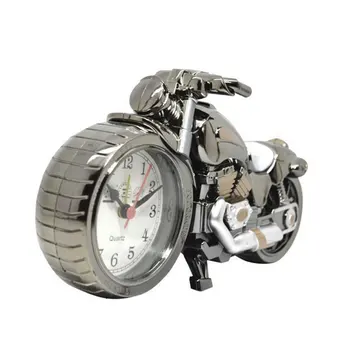 Kreativni motor s uzorkom Motocikl sat za Alarm sat Stolni Kreativni kućni rođendanski Poklon cool sat (tip kotača je slučajna)
