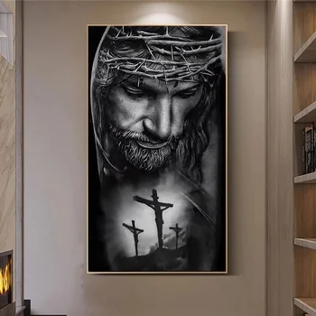 Krunu od trnja Plakat s Isusom Home Dekor Hd Tiskane Slike Zid Krist Platnu Bog Uzorak za Dnevni boravak