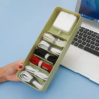 Kutija za Pohranu Kabela Prozirni Plastični Kontejner za Skladištenje Podataka Liniju za Desktop Uredski Materijal Bogata Linija za Punjenje Podataka Slušalice