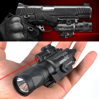 LAMBUL X400V IR za Noćni Vid Gospodara Fenjer Kombinirani Laserski Taktički Pištolj LED Crveni Laserski Svjetiljku Сверхвысокая Snaga Oružja