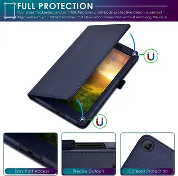 Lagana torbica za Samsung Galaxy Tab A7 Lite 8,7 cm 2021 SM-T225 / SM-T220 s pametnim stalak za Galaxy Tab 8,0 T290, Kruti stražnji poklopac za PC