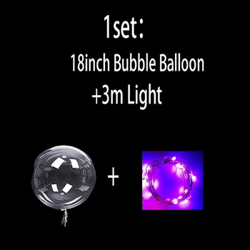 Led Balon Ballon Globos Led Bubble Prozirni Prozirni Sjajni Rođendan Svadbena Dekoracija Led Baloni Božićni Ukras