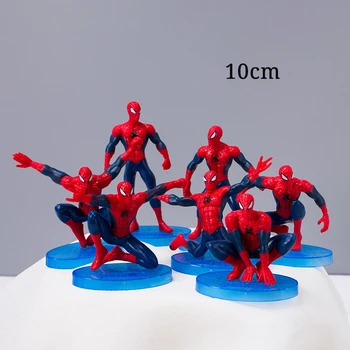 Lik Spider-man Q Verzija PVC Ukras za Tortu Za Rođendan Naplativa Model Kawai Igračke Baby Poklon Nakit Lutka-Osvetnik