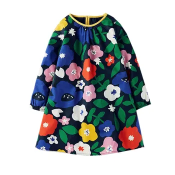 Little Maven/ Branded Novost, Proljeće-осеннее beba Slatka haljina s dugim rukavima i okruglog izreza, Mekani Pamuk visoke Kvalitete Moderan haljinu za djevojčice