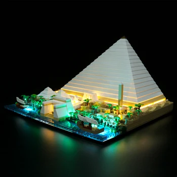 LocoLee led lampa Set za 21058 Velika Piramida Gradivni blokovi skup (ne uključuje model) DIY Cigle Igračke