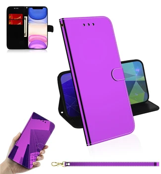Luksuzni 3D Ogledalo Kožna Torbica Za telefon Xiaomi Mi Redmi Note 7 7A 8 8T 10 9T Pro Lite A3 K20 K30 Svijetle Novčanik sa Postoljem na Poklopcu