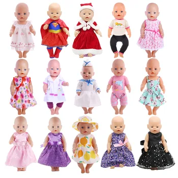 Lutkarska odjeća, 15 Stilova, Odjeća ručne izrade, Haljina, Pogodan za 18-inčni američke lutke i lutke 43 cm Born Za generacije, Igračke za djevojčice, Pribor