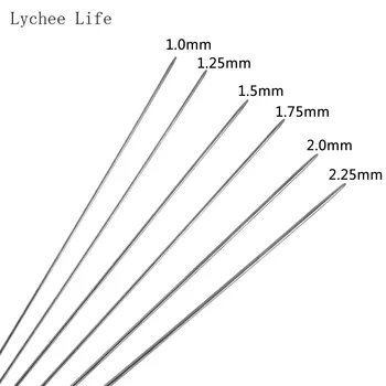 Lychee Life 24 kom 1/1,25/1,5 mm Duge Igle Za Бисероплетения Od Nehrđajućeg Čelika Srebro Šivanje Igle Za Vezenje Perle Diy Šivanje alati