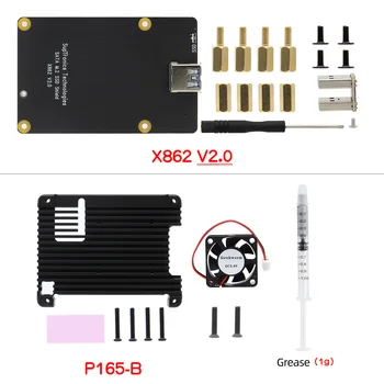 Malina Pi X862 V2.0 M. 2 NGFF 2280 SATA SSD Naknada za Proširenje/Štit za Malina Pi 4 Model B