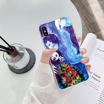 Marc Chagall Torbica Za Telefon iPhone 14 13 12 11 XS X 8 7 6 Plus Mini Pro Max SE 2022 Soft Prozirna Torbica Za Telefon