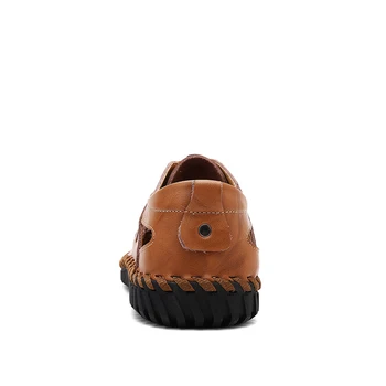 Marke muške sandale GNORNIL, ljetna muške cipele od prave kože, 2020 godine, Нескользящие gumene Sandale ručni rad, svakodnevni plaža cipele 38-44