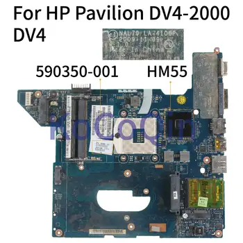 Matična ploča laptopa KoCoQin Za HP Pavilion DV4-2000 DV4 Matična ploča 590350-001 590350-501 NAL70 LA-4106P HM55