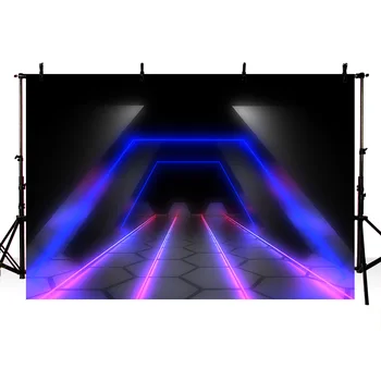 Mehofond Laserska Svjetlost Slike Pozadine Fluorescentno Фотозона Neonski Svjetlo Scena Za Odrasle Rođendan Pozadina Studio Fotografija