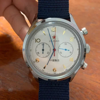Mens 1963 pilot satova 38 mm vodootporan klasicni quartz chronograph