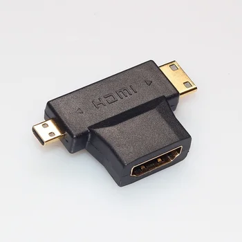 Mini/Mikro/HDMI-kompatibilni Adapter 2 u 1 s priključkom ToFemale Produžni kabel HDMI-kompatibilnu produžni kabel Adapter je Pretvarač