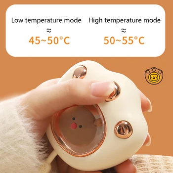 Mini Slatka Mačka Lapa Topliji Za Ruke Zima Prijenosni Mini Topliji Za Ruke Topliji USB Punjiva Džep Grijač Topliji Za Unutarnju I Vanjsku Uporabu