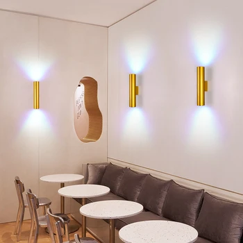 Moderni COB led zidna svjetiljka GU10 s pozadinskim osvjetljenjem, Gore i dolje, zidne svjetiljke, rasvjeta u prostoru, kućnog tekstila, dnevni boravak, spavaća soba, kuhinja, bar