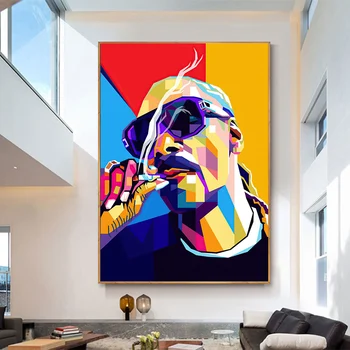 Moderni Тупак Snoop Dogg Pušači Platnu Hip-hop Reper je Pjevačica i Zvijezda 2PAC Plakata i Grafika Zidni Umjetnička Slika Kućni Dekor