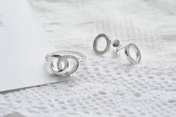 Modni 925 srebro prsten cvijet kamilice pjenušava srce tijara Corona prstenovi za žene angažman godišnjicu nakit