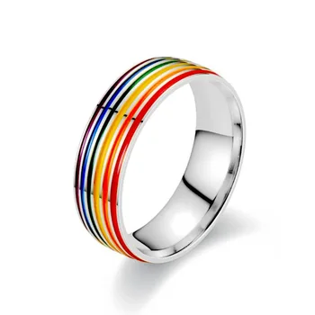 Modni Prelijete Prsten Ženske Titan Čelični Prsten Gospodo Lesbian Gay Nakit Angažman Prstenovi Od Nehrđajućeg Čelika Dar U Rasutom Stanju