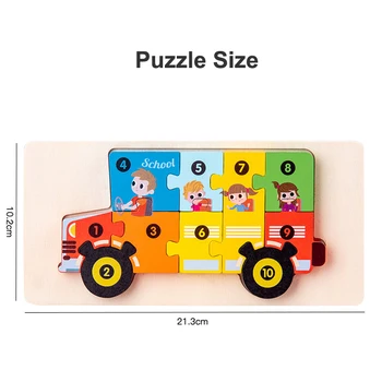 Montessori Drvene Slagalice Zgusnuti Crtani Puzzle Igra Ranog Učenja Edukativne Igračke Za Dijete 2 3 4 5 Godina