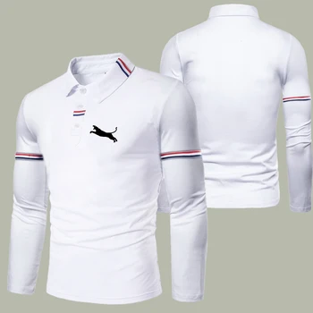 Muška Polo majica Sportska Odjeća Svakodnevne Majice s Dugim Rukavima Muška Modna Odjeća po cijeloj površini