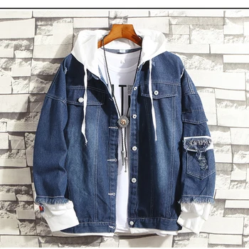 Muška moda traper jakna, muška svakodnevni jakna-бомбер, muška hip-hop, muška traper jakna u retro stilu, vanjska odjeća 2022