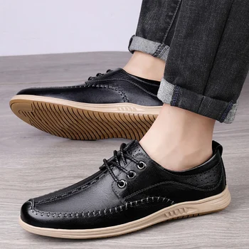 Muška službena obuća oixfords čipka-up, modni udobne Muške modeliranje cipele, muške casual cipele, crne smeđe cipele za muškarce, cipele