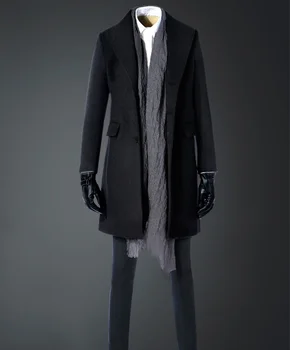 Muški vuneni тренч, novo 2020 godine, jesensko-zimski europski i američki stil, debeli mornarska jakna velikih dimenzija, vune kaput
