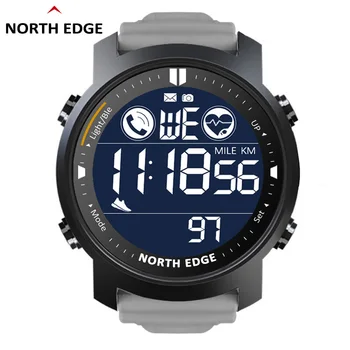 NORTH EDGE Smart Satovi Za Muškarce Monitor Srčane Vodootporan 50 m Plivanje Trčanje Sport Pedometar Štoperica Montre Homme Android IOS