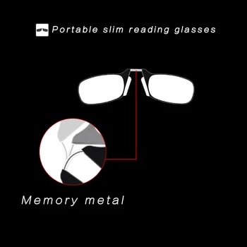 Naočale za Čitanje s Kopčom za Nos, ženske Mini Optički Naočale za muškarce, S Kutijom, Naočale na Recept, Polistiren Naočale za Nos