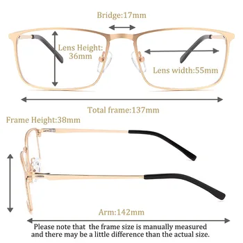 Naočale za čitanje gospodo podesiva naočale na recept metalne naočale progresivne naočale muž anti-plavo svjetlo naočale za muškarce