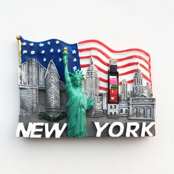 New York kreativni turizam spomen-ukras 3D orijentir zgrada magnet za hladnjak poklon