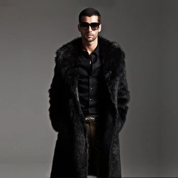 Nova muška moda, muška moda svakodnevni trend duge норковая kaput od umjetnog krzna, vrlo debeli jesensko-zimski kaput od umjetnog krzna