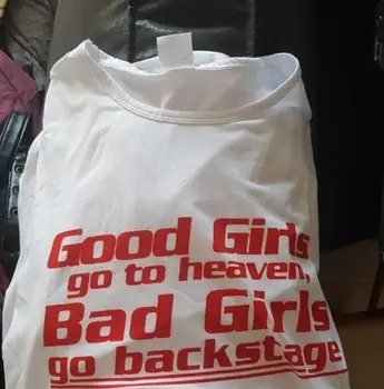 Nove Majice Ženske Ljetne Ženske Modne Bijele majice s natpisom Good Girls Go To Heaven Bad Girls Go Backstage Majice Majice