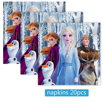 Novi Disney Frozen 2 Večernje Uređenje Elsa Ana Princeza Papirnata Čaša Tanjur Skup Stolnjak Balon Djeca Djevojke Rođendan Dekor
