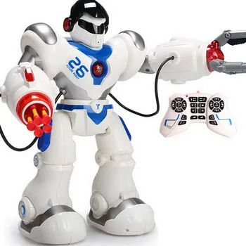 Novi RC Pametan Robot 14 inča RC Robot Dječja Igračka Inteligentno Programiranje Električni Daljinski Upravljač Robot Soft Pikado Pucanje