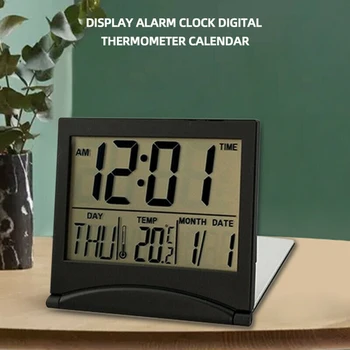 Novi Sklopivi LCD Digitalni Alarm sat Stolni Stolni vremenska stanica Sobna Temperatura Putovanja Elektronski Mini-Sat Dekor U Dnevni boravak