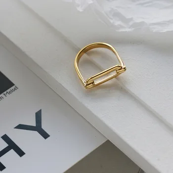 Novi ins Od Nehrđajućeg Čelika Rimsko Geometrijski Kvadrat Prsten Za Žene Vintage Prsten Za Spajalice Moderan Estetski Nakit Poklon