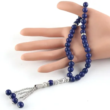 Novi prirodni kamen lapis lazuli 33 zrna Islamski Muslimanski Тасбих Allah 8 mm molitvene perle plava narukvica muška narukvica dar tesbin
