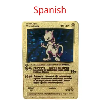 Novi Španjolski Kartice Pokemon TAG TEAM GX VMAX V Trener Power Metal Sjajna Kartaška Igra Castellano Espaol Dječje Igračke