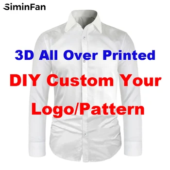 Običaj 3D Potpuno je Tiskan Muška Košulje Dugih Rukava Ženske Bluze Unisex Muška Odjeća Proljeće Kubanski Ovratnik Top Veleprodaja Дропшиппинг