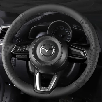 Običaj Torbica za Korice volan Automobila Iz Prozračna prave Kože Pogodan Za Mazda CX-3 CX3 CX-5 CX5 2017 2018 Auto Oprema
